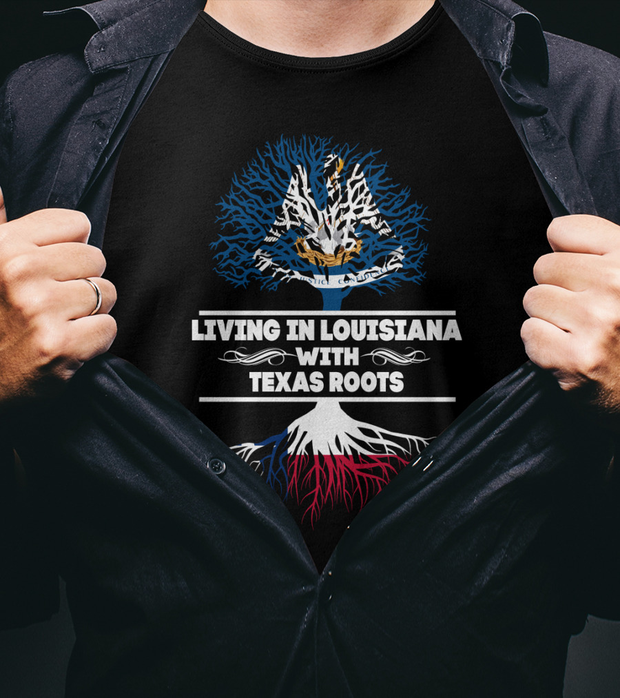 Louisiana Living Texas Roots Heritage Tree T-Shirt