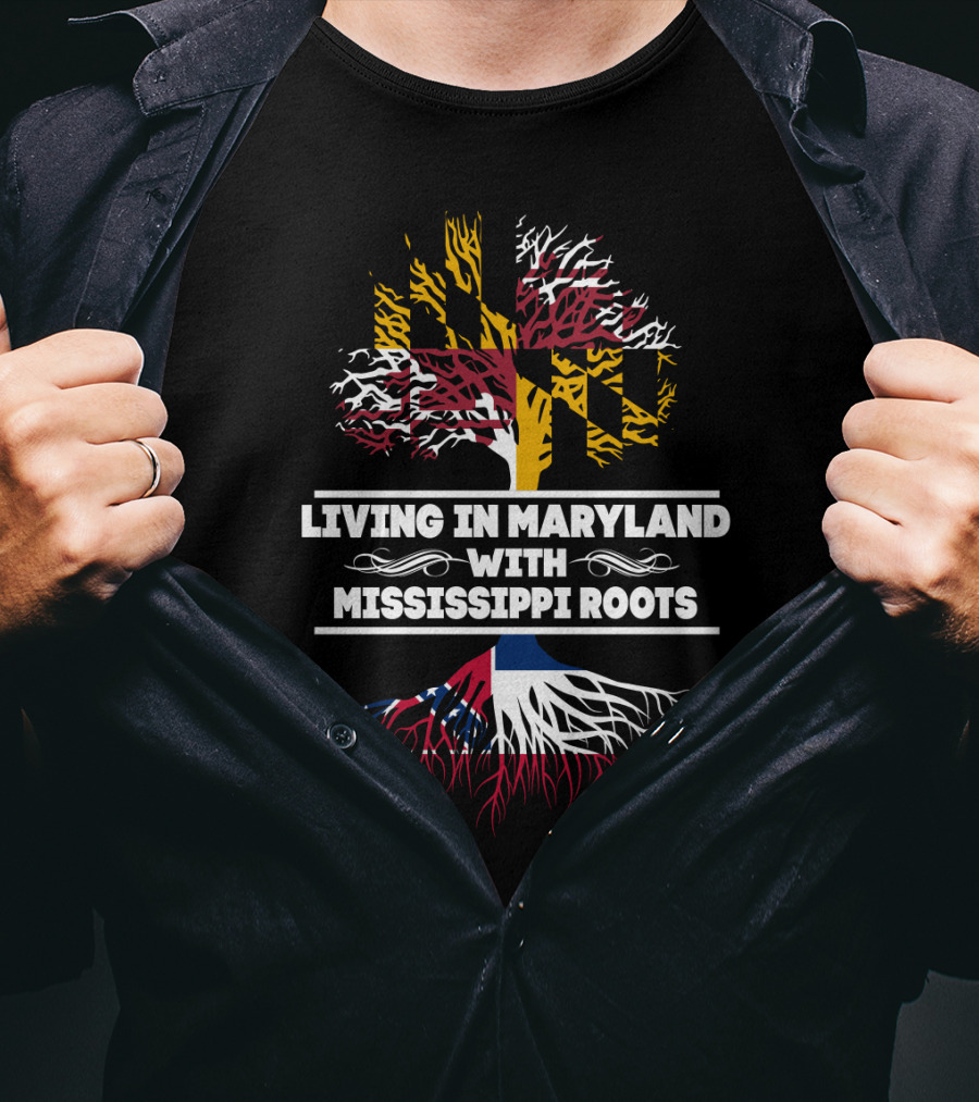 Maryland Pride And Mississippi Heritage Tree T-Shirt