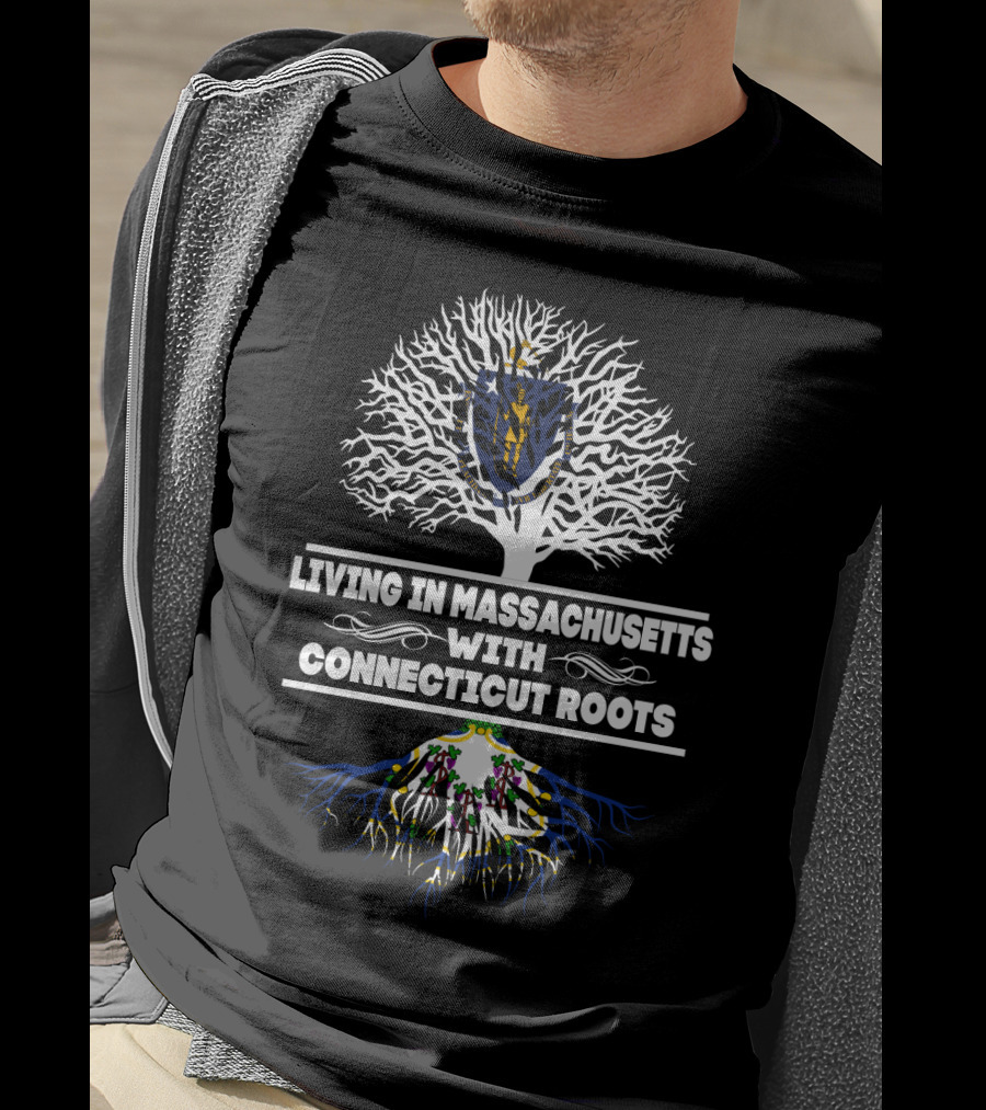 Massachusetts Pride With Connecticut Heritage Tree T-Shirt