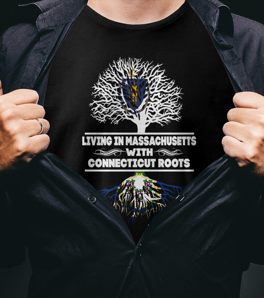 Massachusetts Pride With Connecticut Heritage Tree T-Shirt