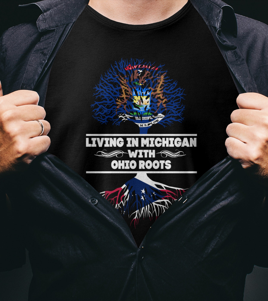 Michigan And Ohio Heritage: Embracing Roots With State Symbols T-Shirt