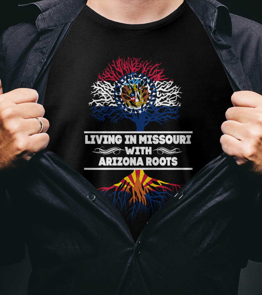 Missouri Living Arizona Roots Flag Tree T-Shirt