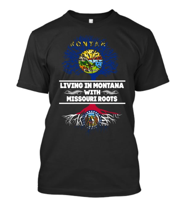 Montana Lifestyle Meets Missouri Heritage Symbol Tree T-Shirt