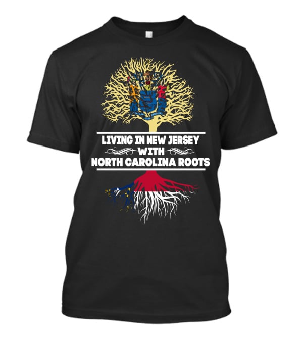 New Jersey Living North Carolina Roots Tree With State-Themed T-Shirt
