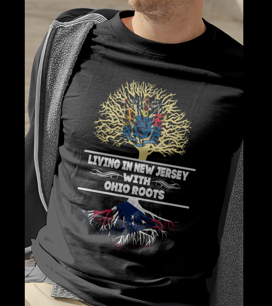 New Jersey Life Ohio Heritage Tree Graphic Roots Connection T-Shirt