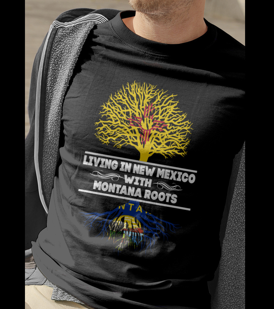 New Mexico Living Embracing Montana Roots With Zia Sun And Scenic Heritage Tree T-Shirt