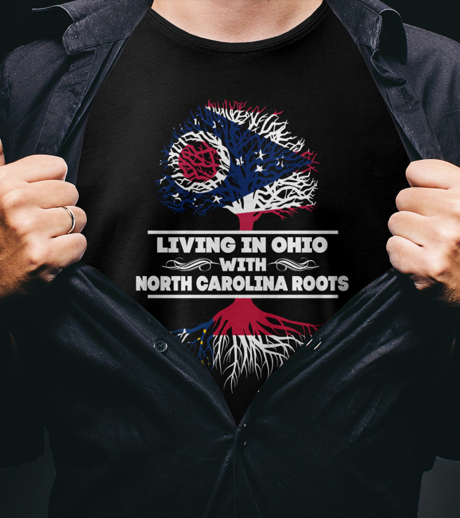 Ohio Pride With North Carolina Heritage Tree Symbolism T-Shirt