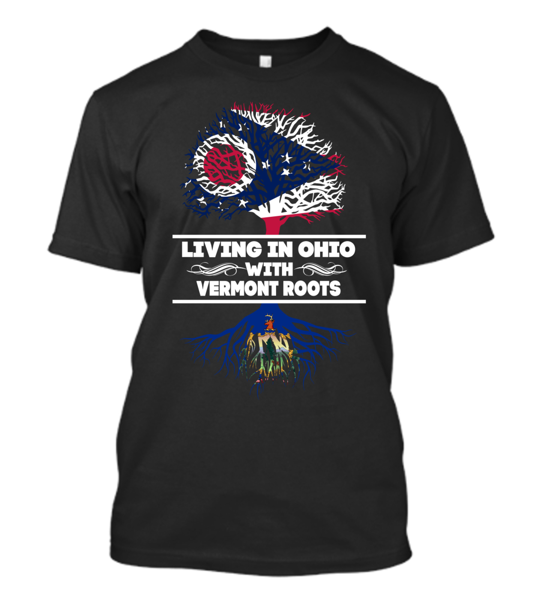 Ohio State Pride With Vermont Heritage Tree T-Shirt