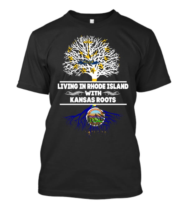 Rhode Island Life Embracing Kansas Heritage Tree T-Shirt