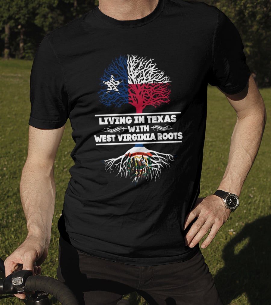 Texas Flag Tree With West Virginia Roots Symbolism T-Shirt