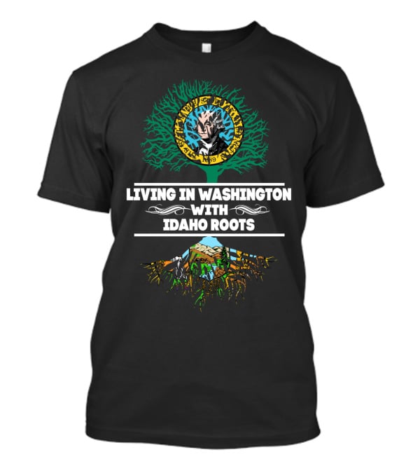 Situated In Washington Highlighting Deep Idaho Roots With Wrestling Emblem And Tree T-Shirt