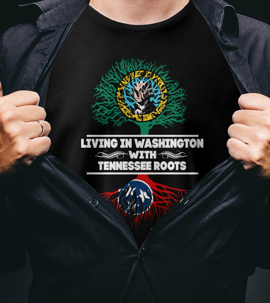 Sturgis Buffalo Chip 1989 Biker Design Living In Washington With Tennessee Roots And Tree T-Shirt