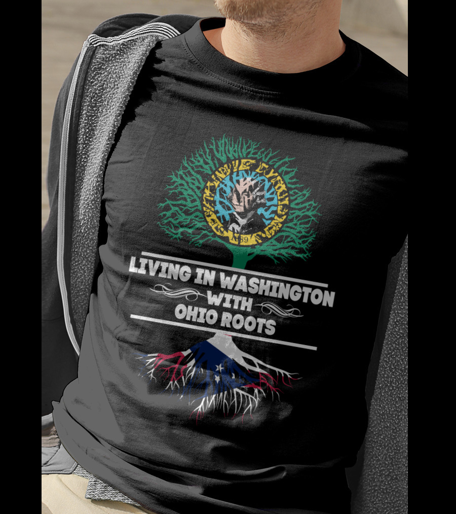 Living In Washington With OHIO Roots - Joker Harley Time Lord Comics T-Shirt
