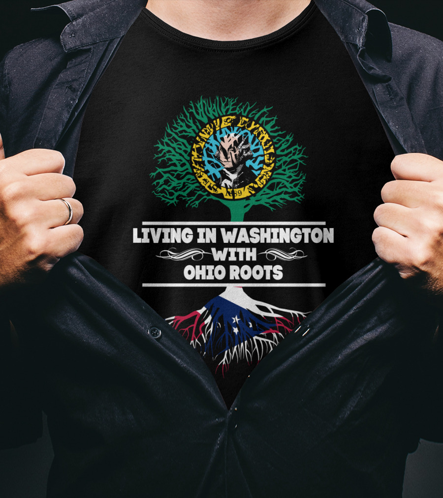 Living In Washington With OHIO Roots - Joker Harley Time Lord Comics T-Shirt
