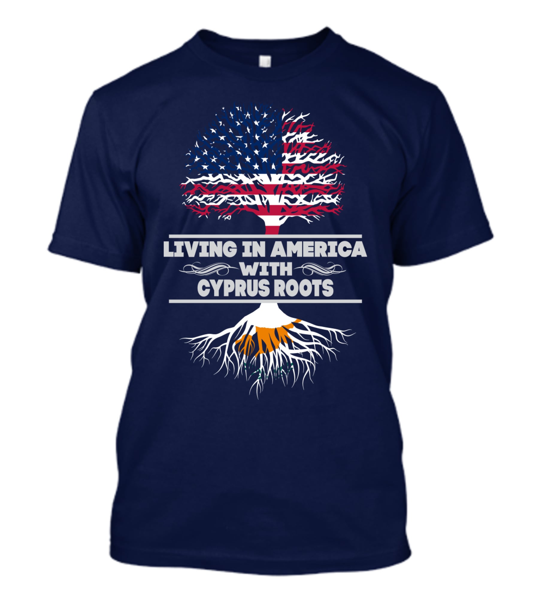 Living IN America With Cyprus Roots Tree T-Shirt