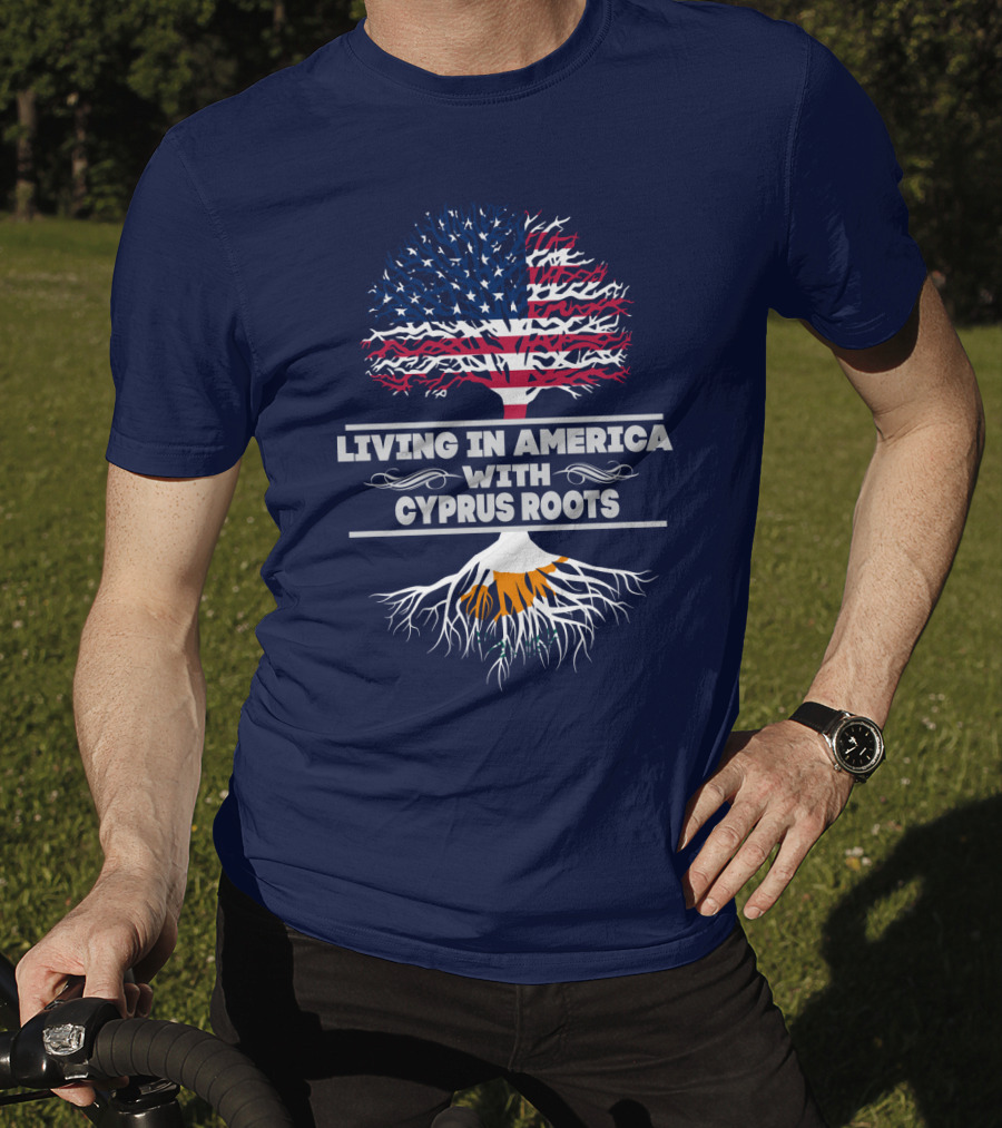 Living IN America With Cyprus Roots Tree T-Shirt