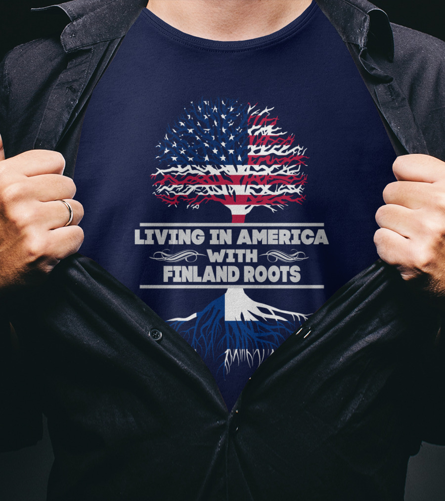 Living IN America With Finland Roots T-Shirt