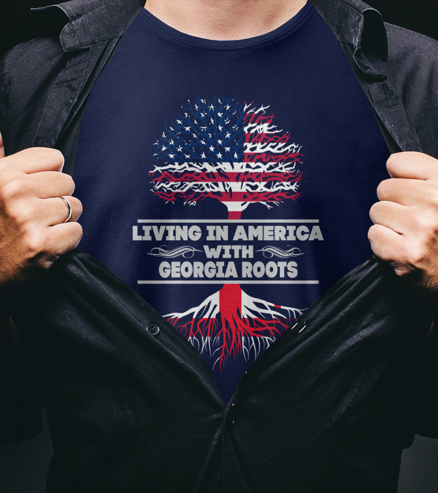 Living IN America With Georgia Roots T-Shirt