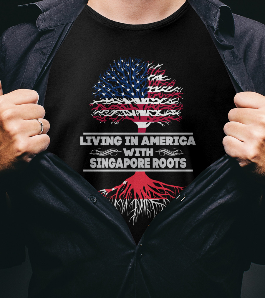 Living IN America With Singapore Roots T-Shirt
