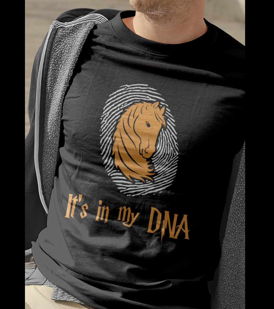 It's In My DNA Horse Love With Horse And Fingerprint T-Shirt