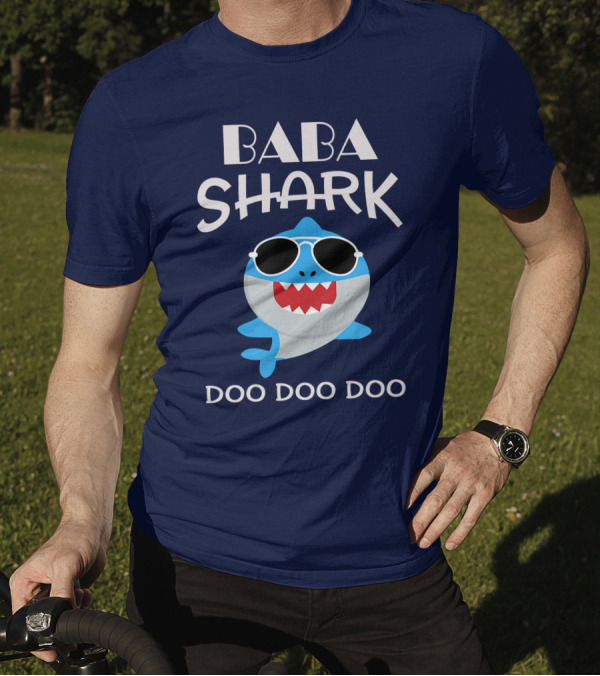 Baba Shark Doo Doo Doo Sunglasses Fun T-Shirt