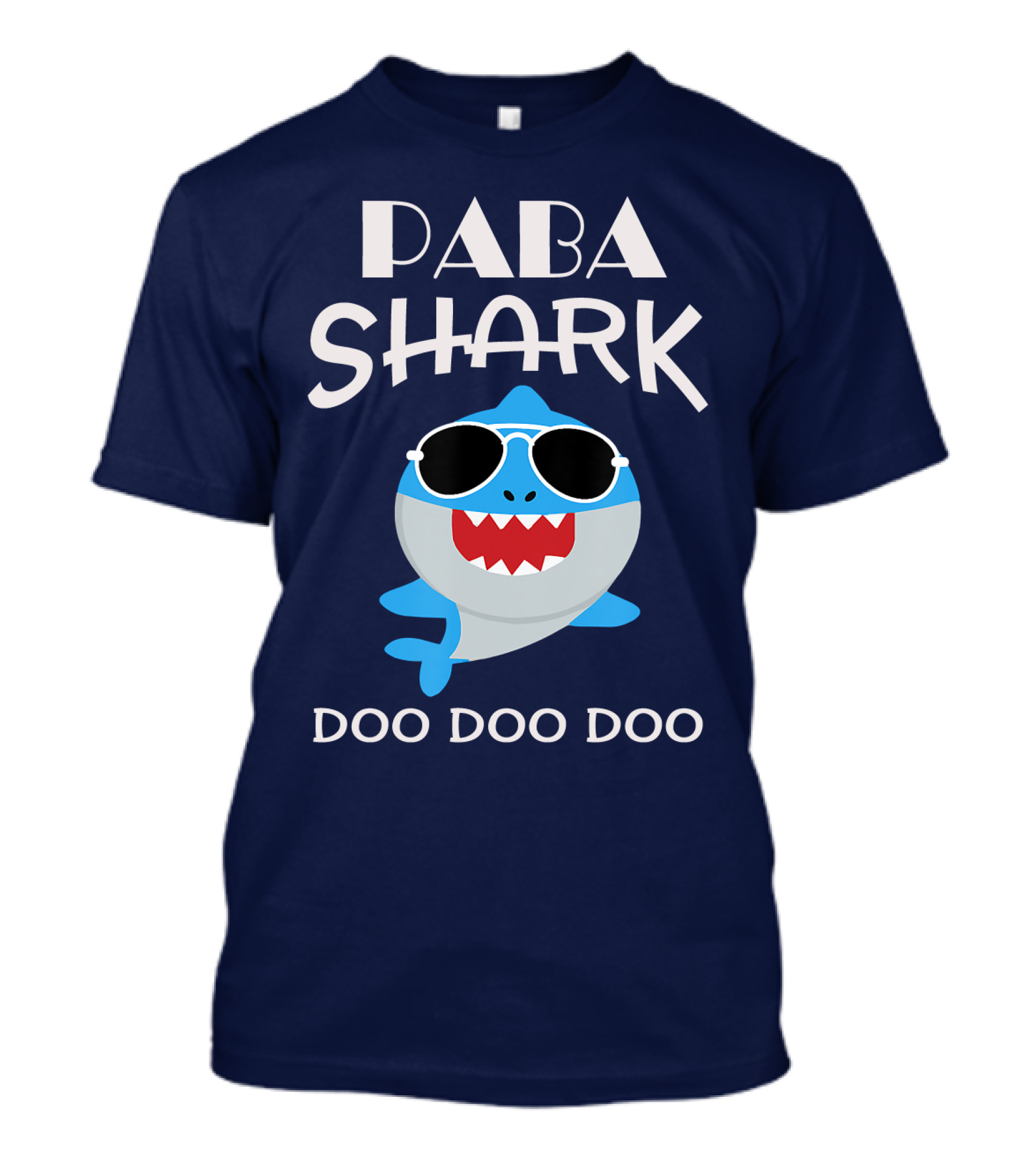 Paba Shark Doo Doo Doo Sunglasses Cartoon T-Shirt