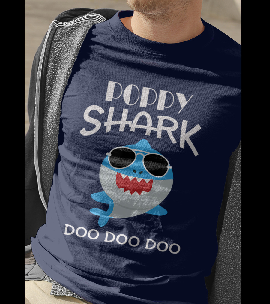 Poppy Shark Sunglasses Doo Doo Doo T-Shirt