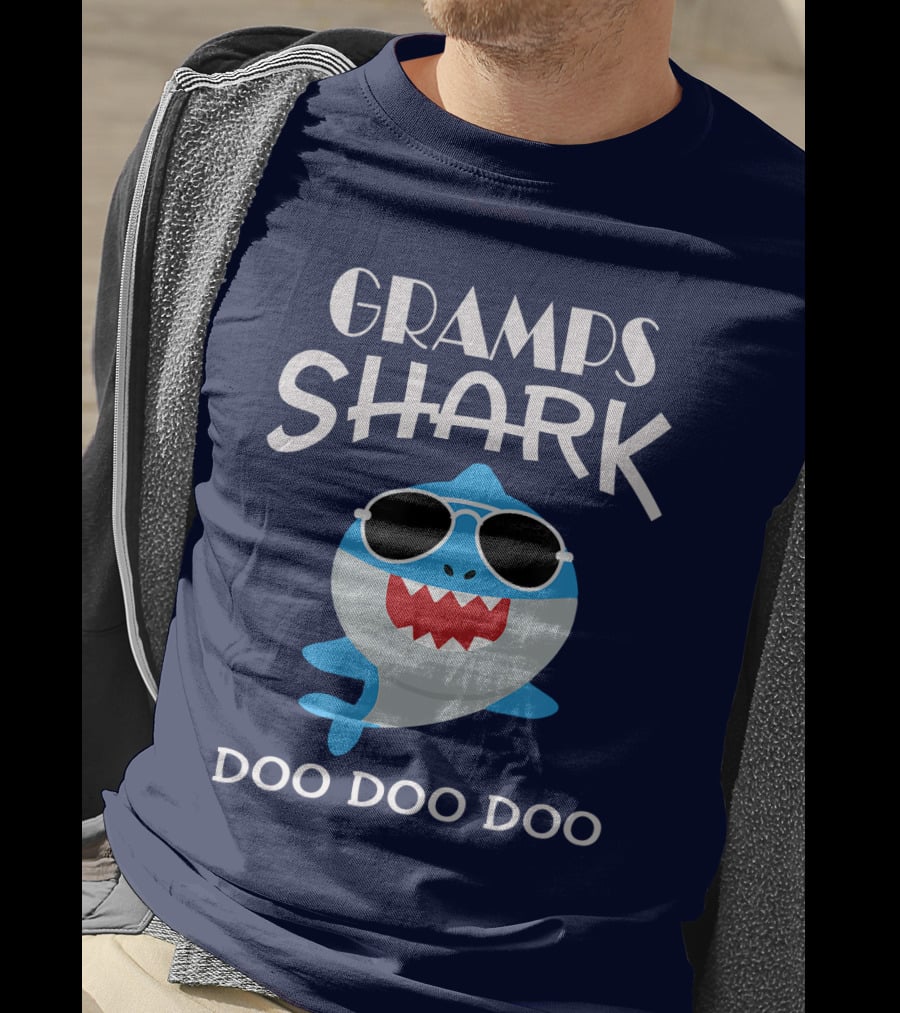 Gramps Shark Sunglasses With Doo Doo Doo Lyrics T-Shirt
