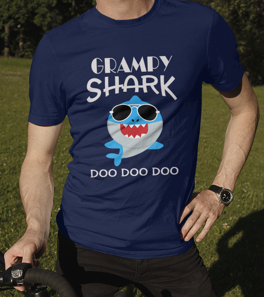 Grampy Shark Doo Doo Doo Sunglasses Fun T-Shirt