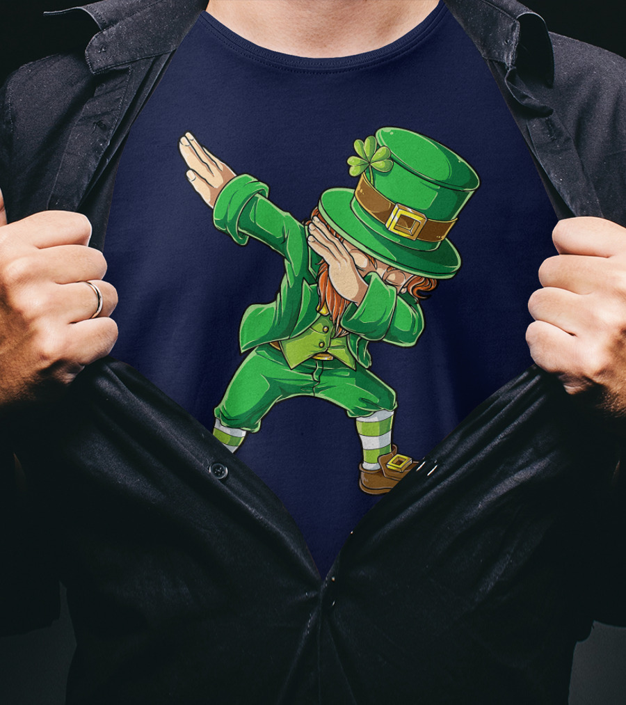 St Patricks Day Leprechaun Dabbing Boys Dab T-Shirt