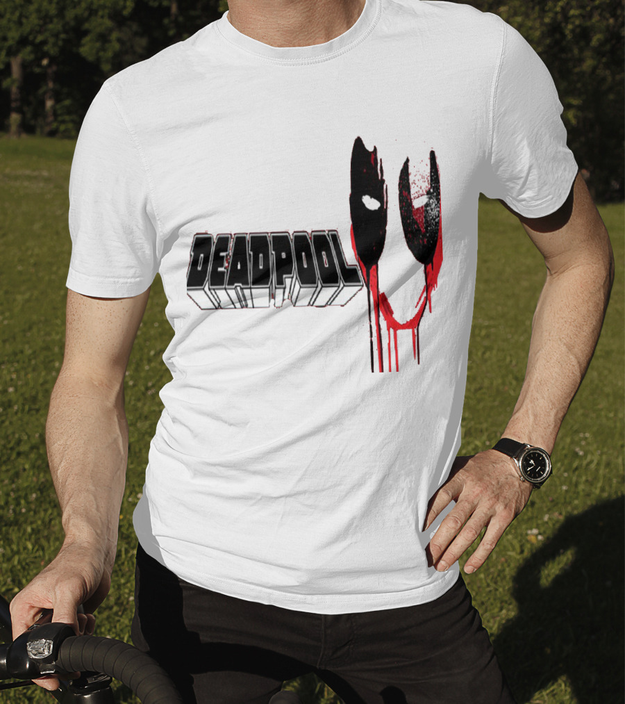 Deadpool Marvel Dripping Mask T-Shirt