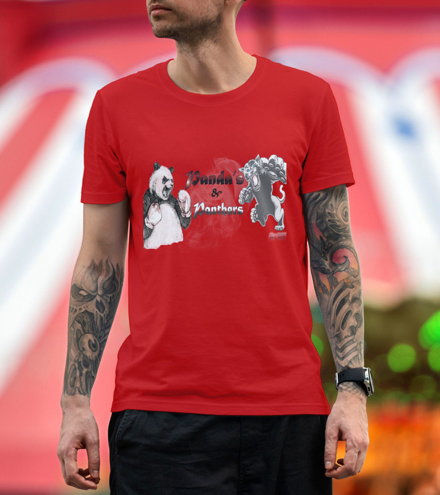 Panda's and Panthers Boxing Face-Off T-Shirt