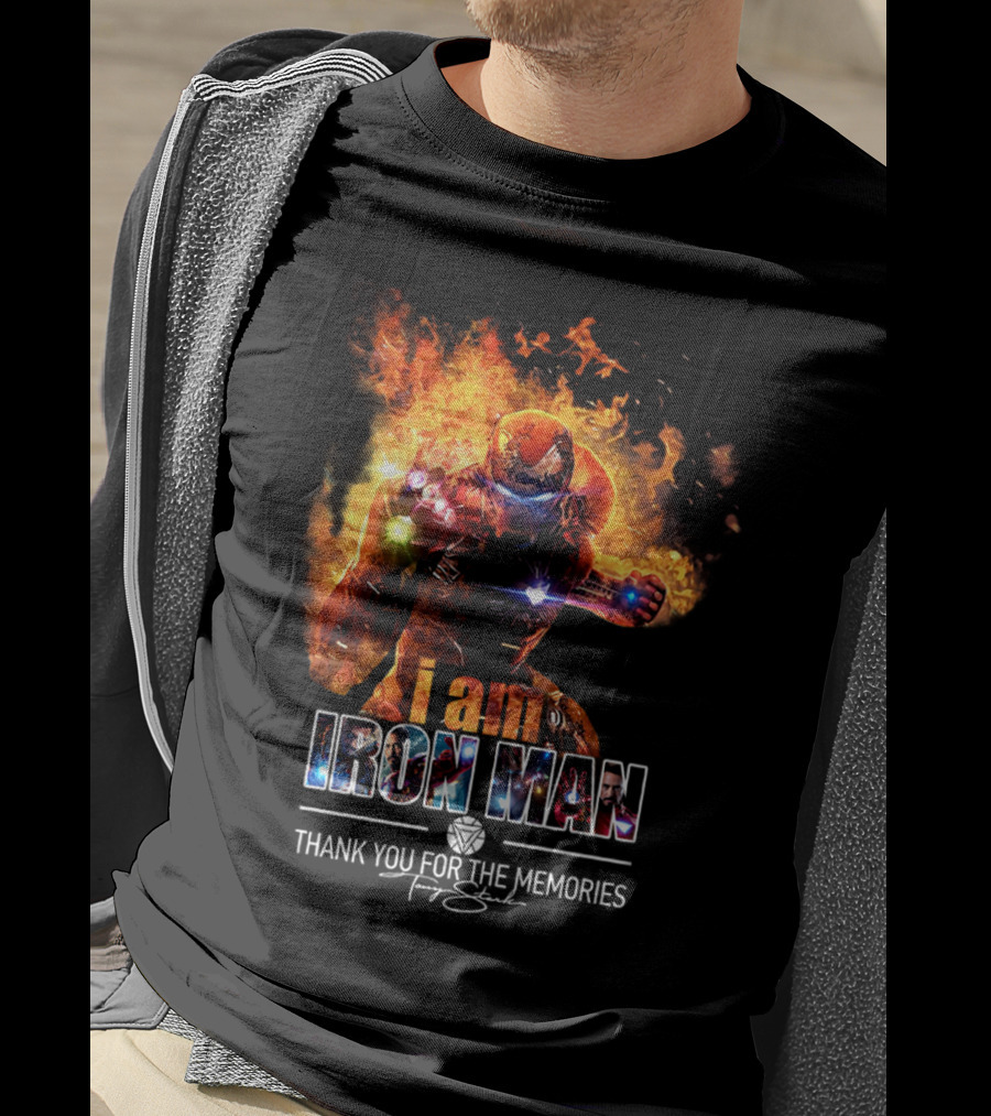 I Am Iron Man Avengers Thank You For The Memories T-Shirt