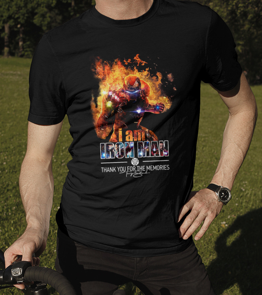 I Am Iron Man Avengers Thank You For The Memories T-Shirt