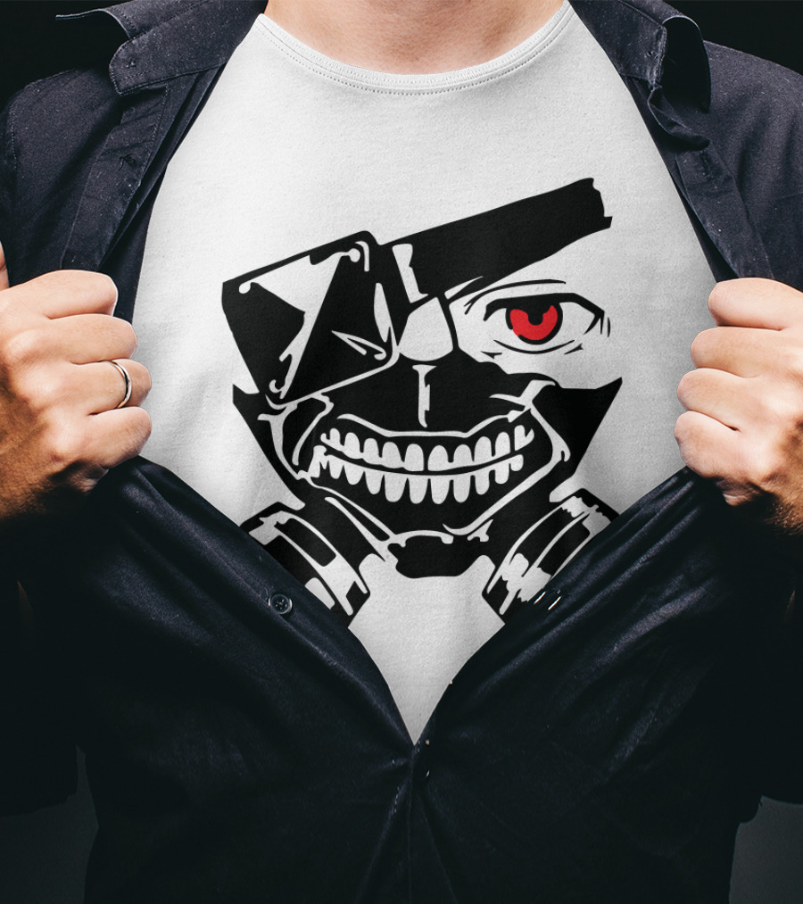 Tokyo Ghoul Kaneki Mask Iconic Anime Fan T-Shirt