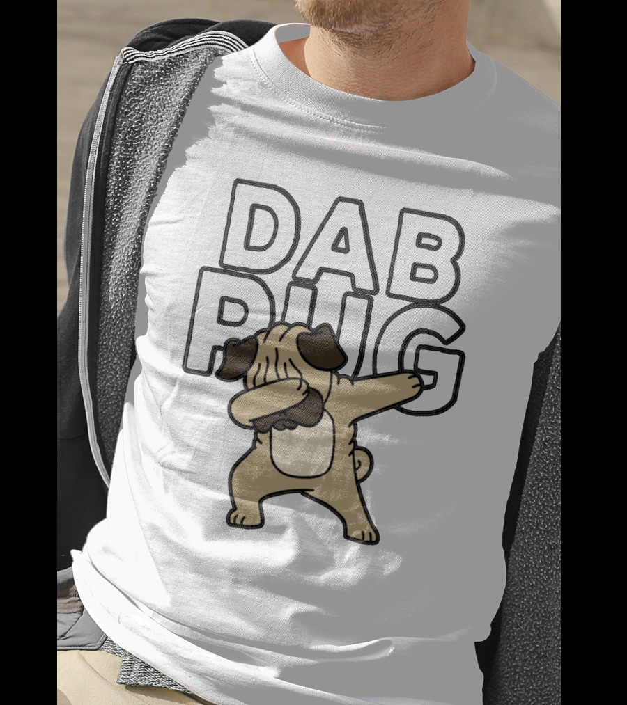 Dabbing Pug Dog Dab Cute Funny Pug Dab T-Shirt