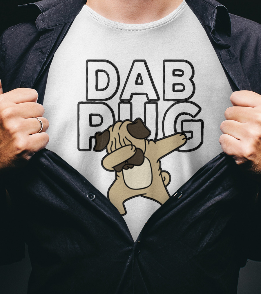 Dabbing Pug Dog Dab Cute Funny Pug Dab T-Shirt