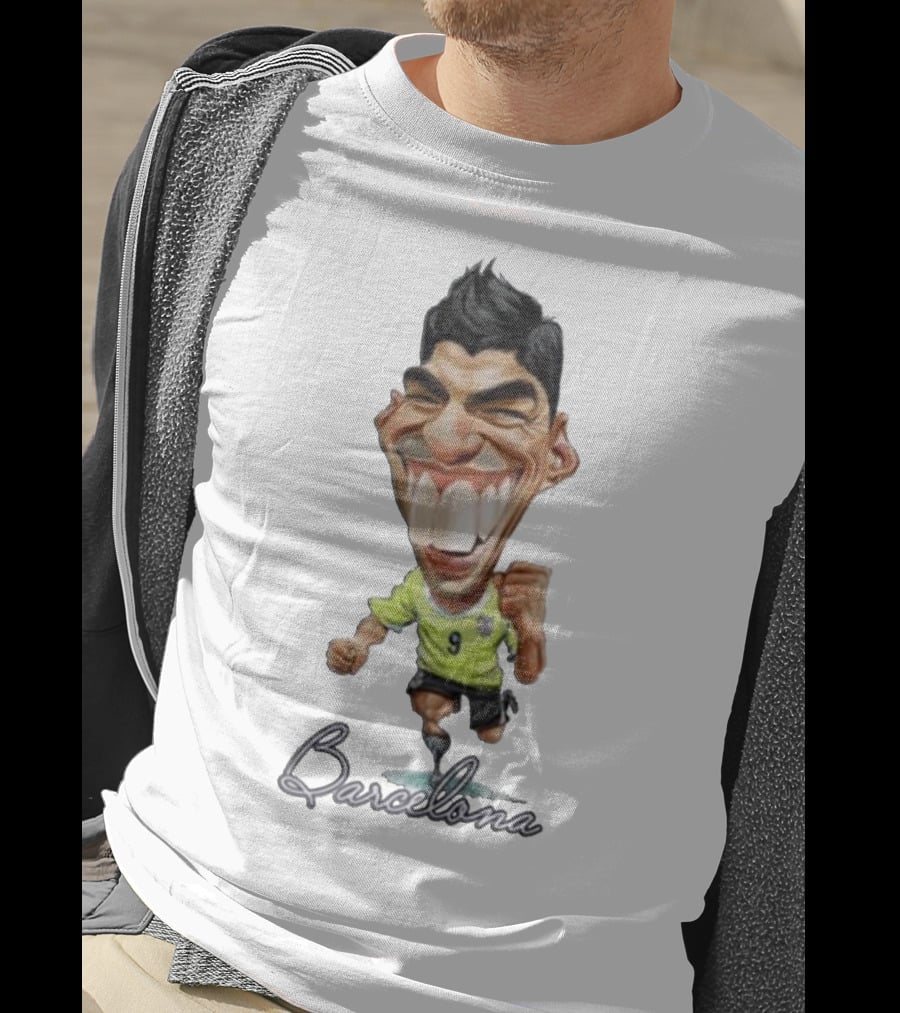 Barcelona Jugadores De Futbol En Caricaturas Número 9 T-Shirt