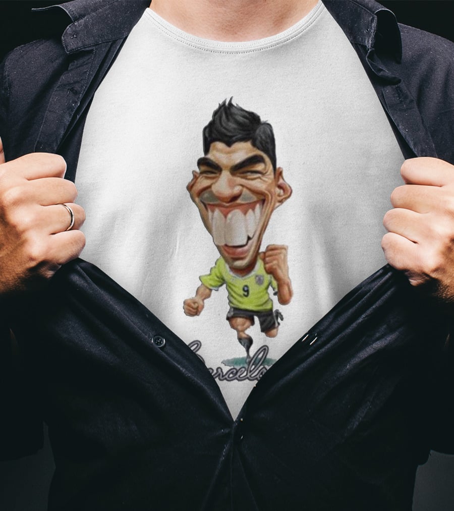 Barcelona Jugadores De Futbol En Caricaturas Número 9 T-Shirt