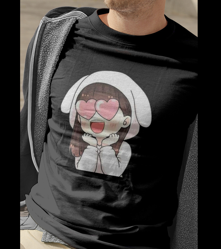 Chibi Totoro My Neighbor Totoro Slim Fit Mens Printed Sale Heart Eyes T-Shirt