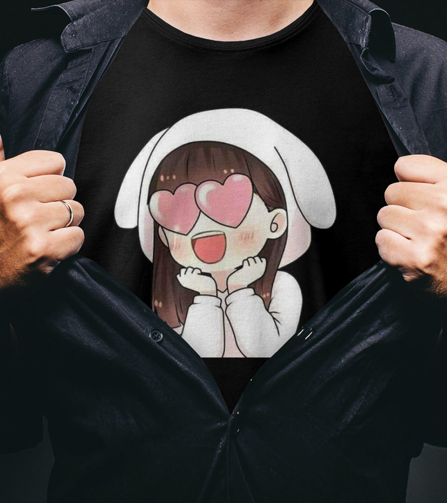 Chibi Totoro My Neighbor Totoro Slim Fit Mens Printed Sale Heart Eyes T-Shirt