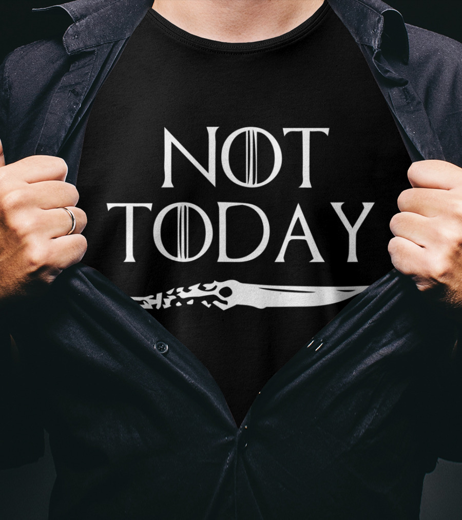Not Today Game Of Thrones Sword Iconic T-Shirt