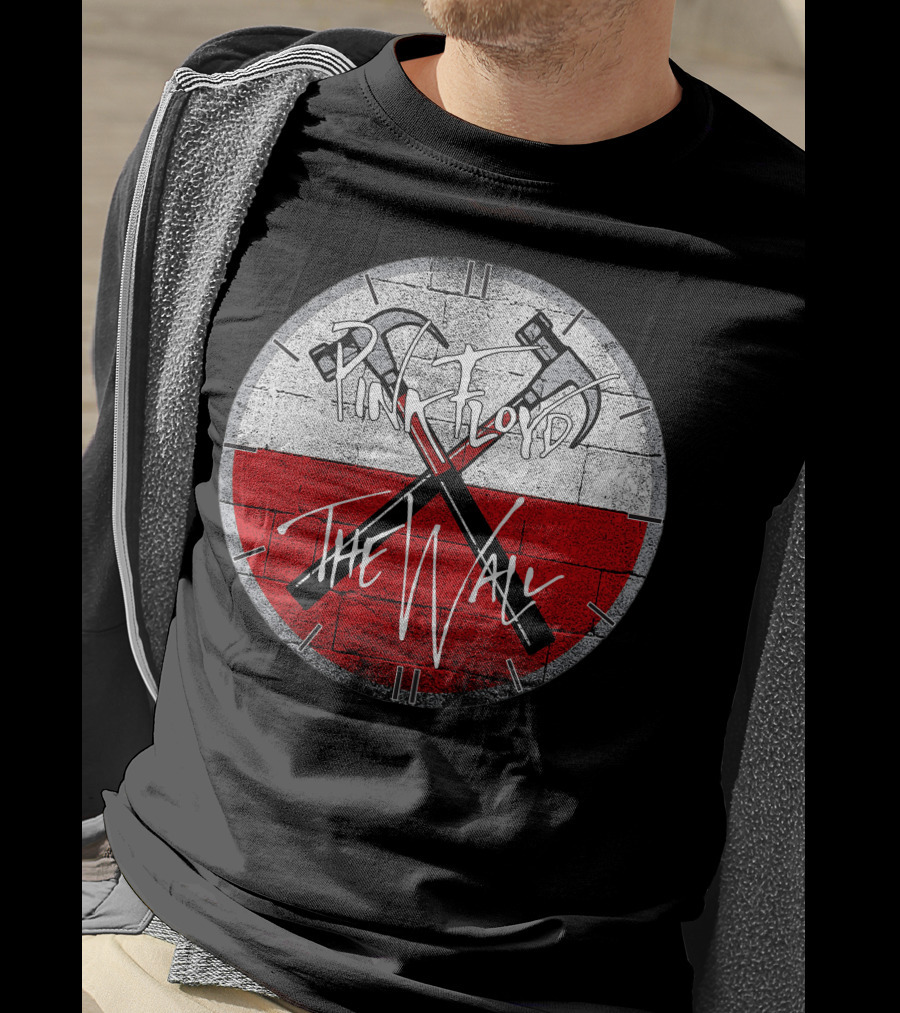 Pink Floyd The Wall Crossed Hammers Brick Circle T-Shirt