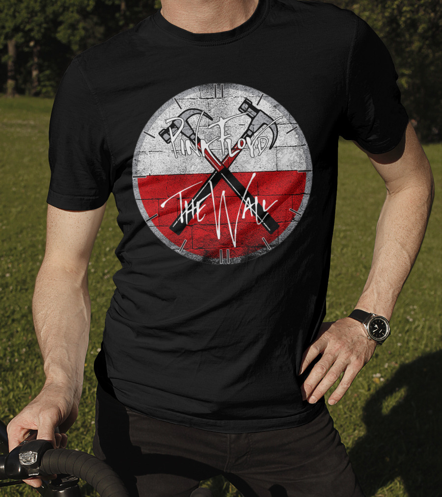 Pink Floyd The Wall Crossed Hammers Brick Circle T-Shirt