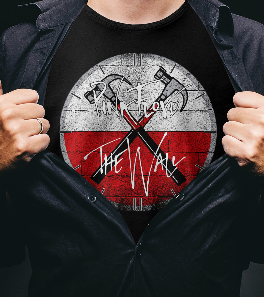 Pink Floyd The Wall Crossed Hammers Brick Circle T-Shirt