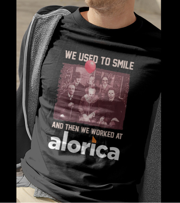 We Used To Smile Horror Characters Then We Worked At Alorica Balloon Image T-Shirt