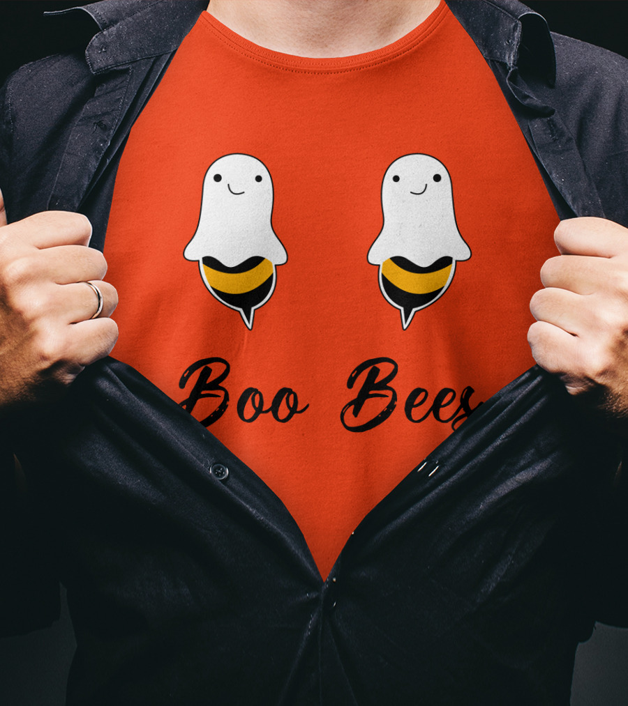 Boo Bees Funny Ghost Bee Pun Halloween T-Shirt