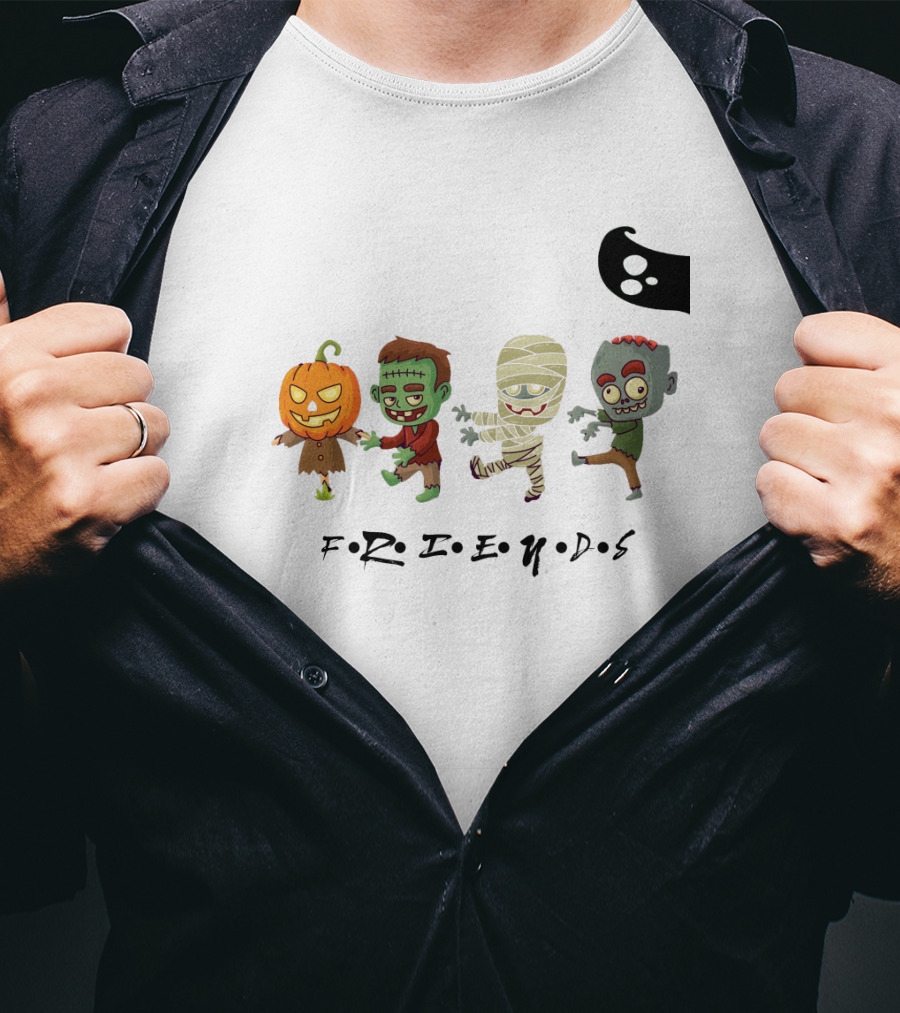 FRIENDS Horror Characters Abbey Road T-Shirt