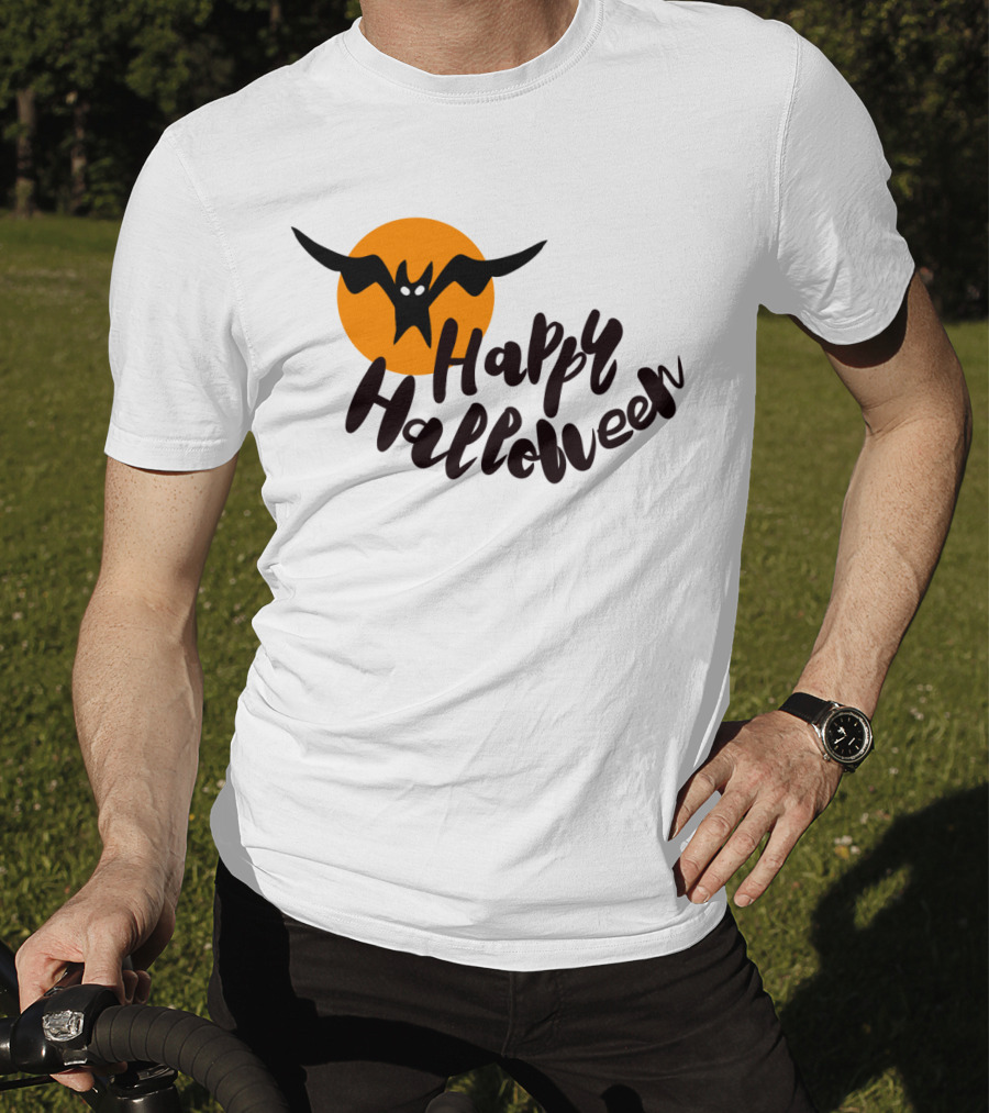 Happy Halloween Cartoon Bat T-Shirt