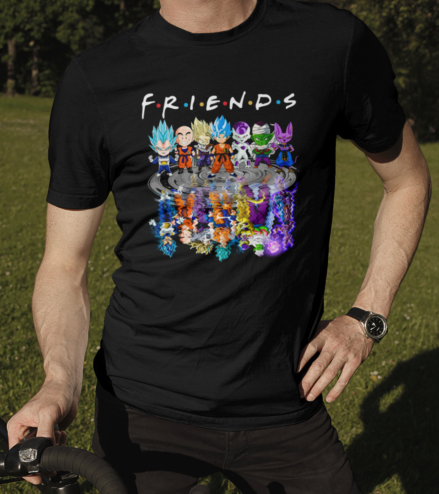 F.R.I.E.N.D.S Goku Vegeta Krillin Piccolo Frieza Beerus Dragon Ball Crossover T-Shirt